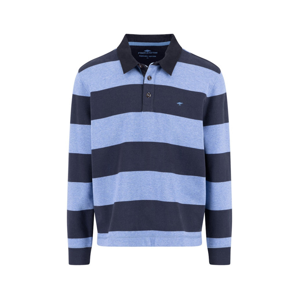 Fynch Hatton 1514 1363 604 Crystal Blue Rugby Shirt