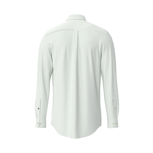 Fynch Hatton 1508 8320 734 Fern Oxford Stripe Long Sleeve Shirt