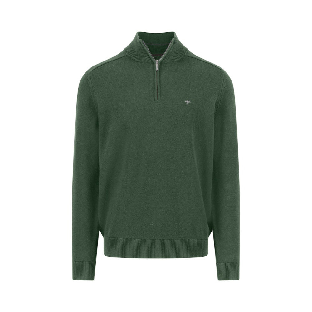 Fynch Hatton 1509 203 736 Dark Leaf Supersoft Troyer Zip