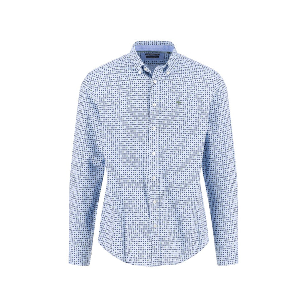 Fynch Hatton 1509 5600 736 Dark Leaf Long Sleeve Shirt