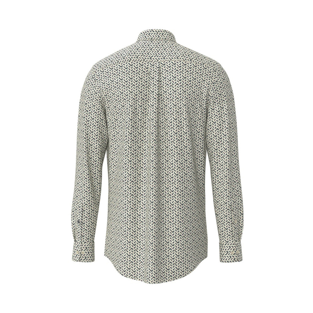 Fynch Hatton 1509 8930 736 Dark Leaf Colorful Long Sleeve Shirt