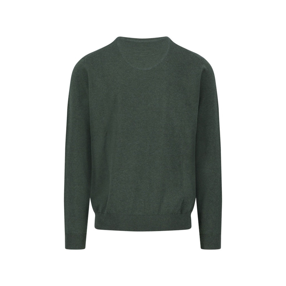 Fynch Hatton 1514 211 737 Dark Ivy Super Fine V-Neck