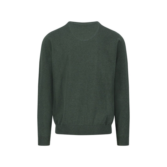 Fynch Hatton 1514 211 737 Dark Ivy Super Fine V-Neck