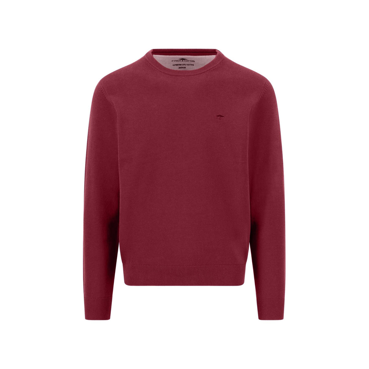 Fynch Hatton 1614 210 346 Brick Crew Neck