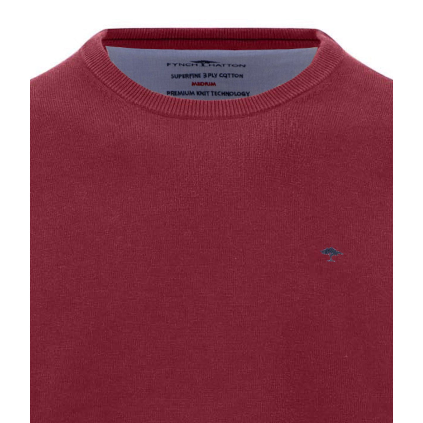 Fynch Hatton 1614 210 346 Brick Crew Neck