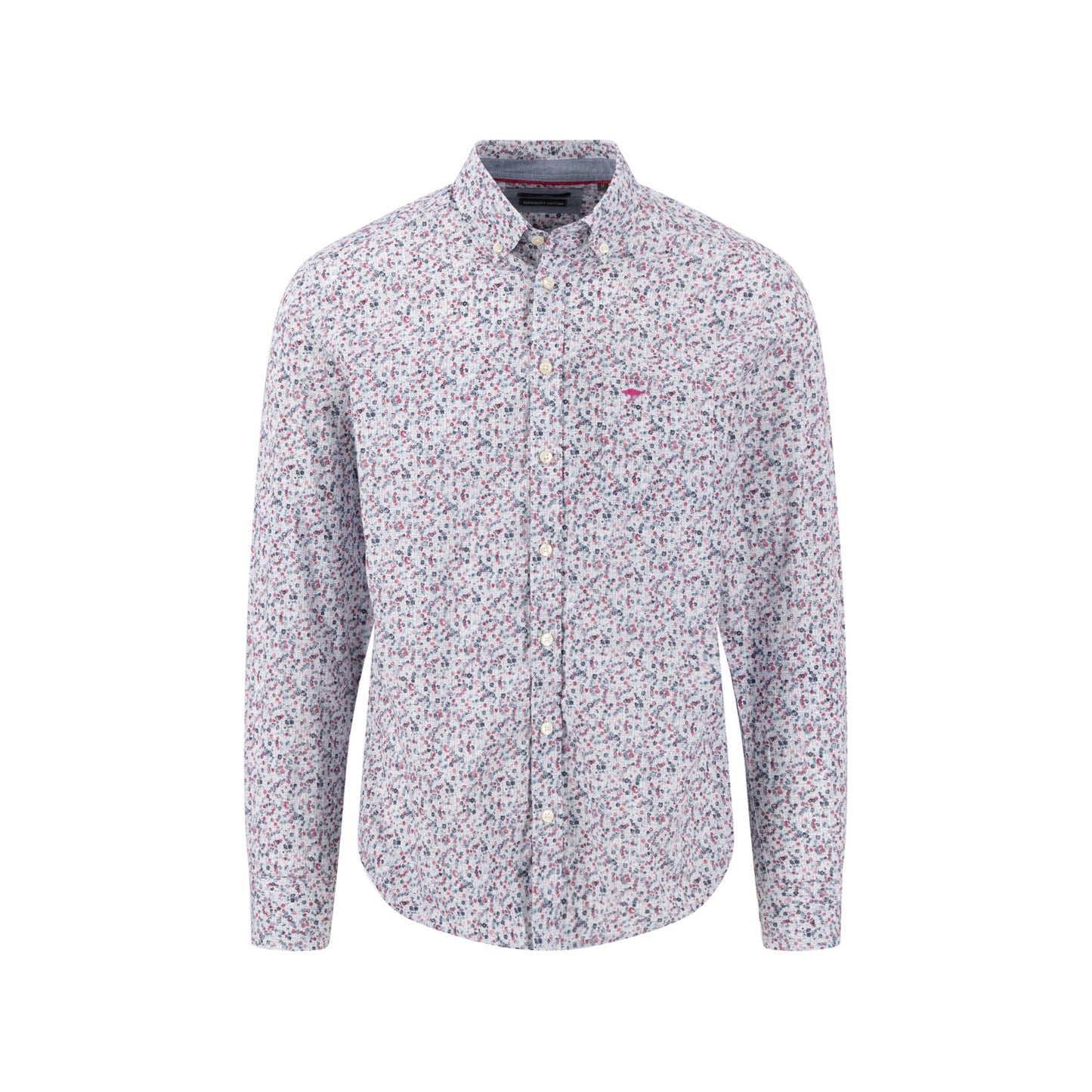 Fynch Hatton 1608 5400 416 Grape Flower Print Casual Shirt