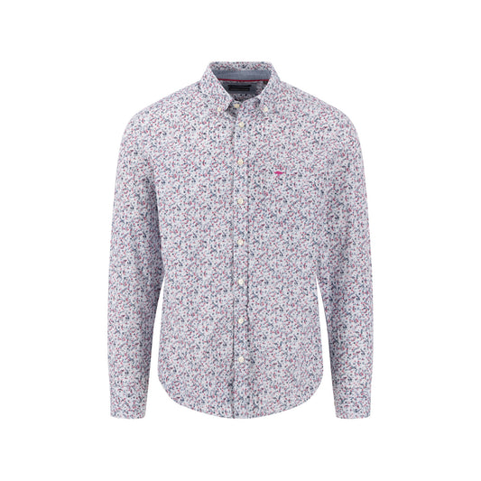 Fynch Hatton 1608 5400 416 Grape Flower Print Casual Shirt
