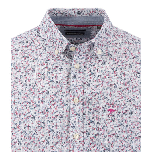 Fynch Hatton 1608 5400 416 Grape Flower Print Casual Shirt