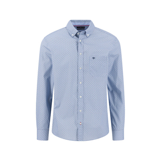 Fynch Hatton 1608 6230 416 Grape Minimal Print Casual Shirt