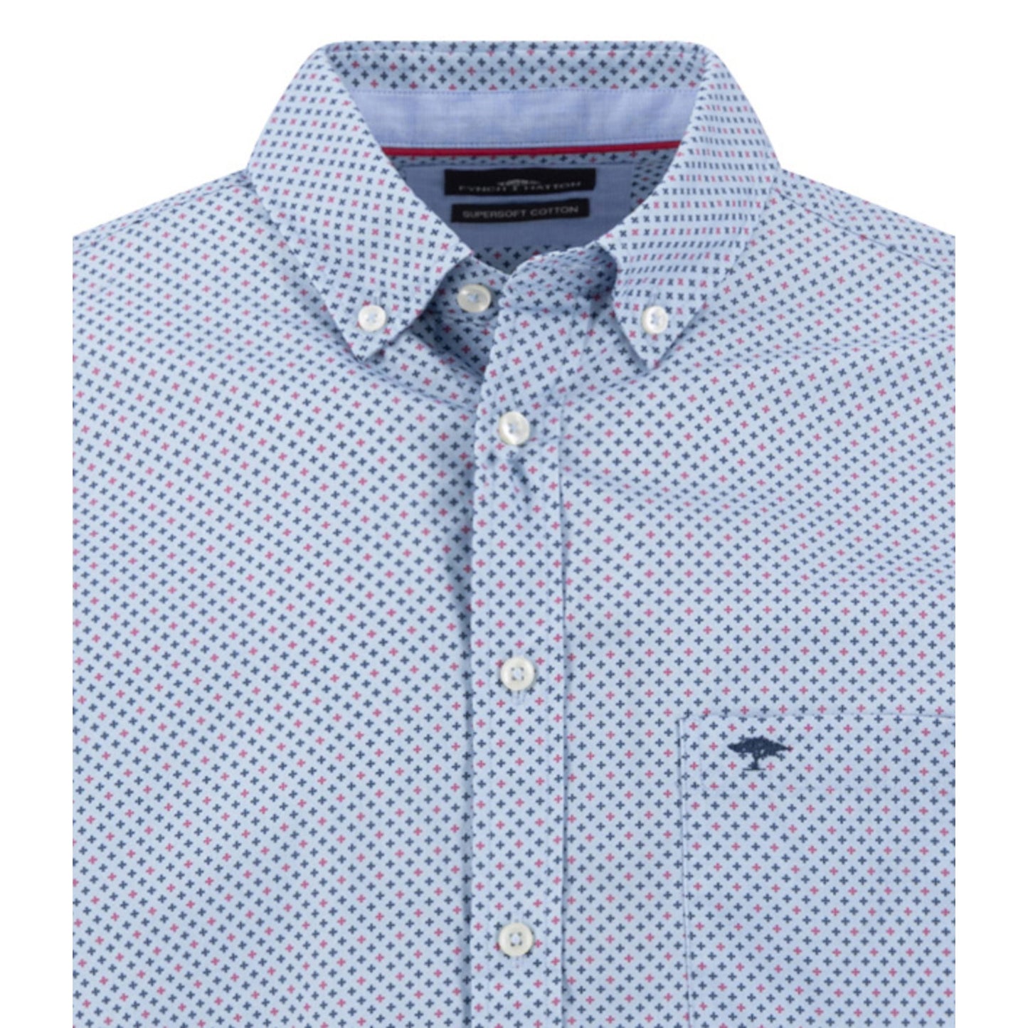 Fynch Hatton 1608 6230 416 Grape Minimal Print Casual Shirt