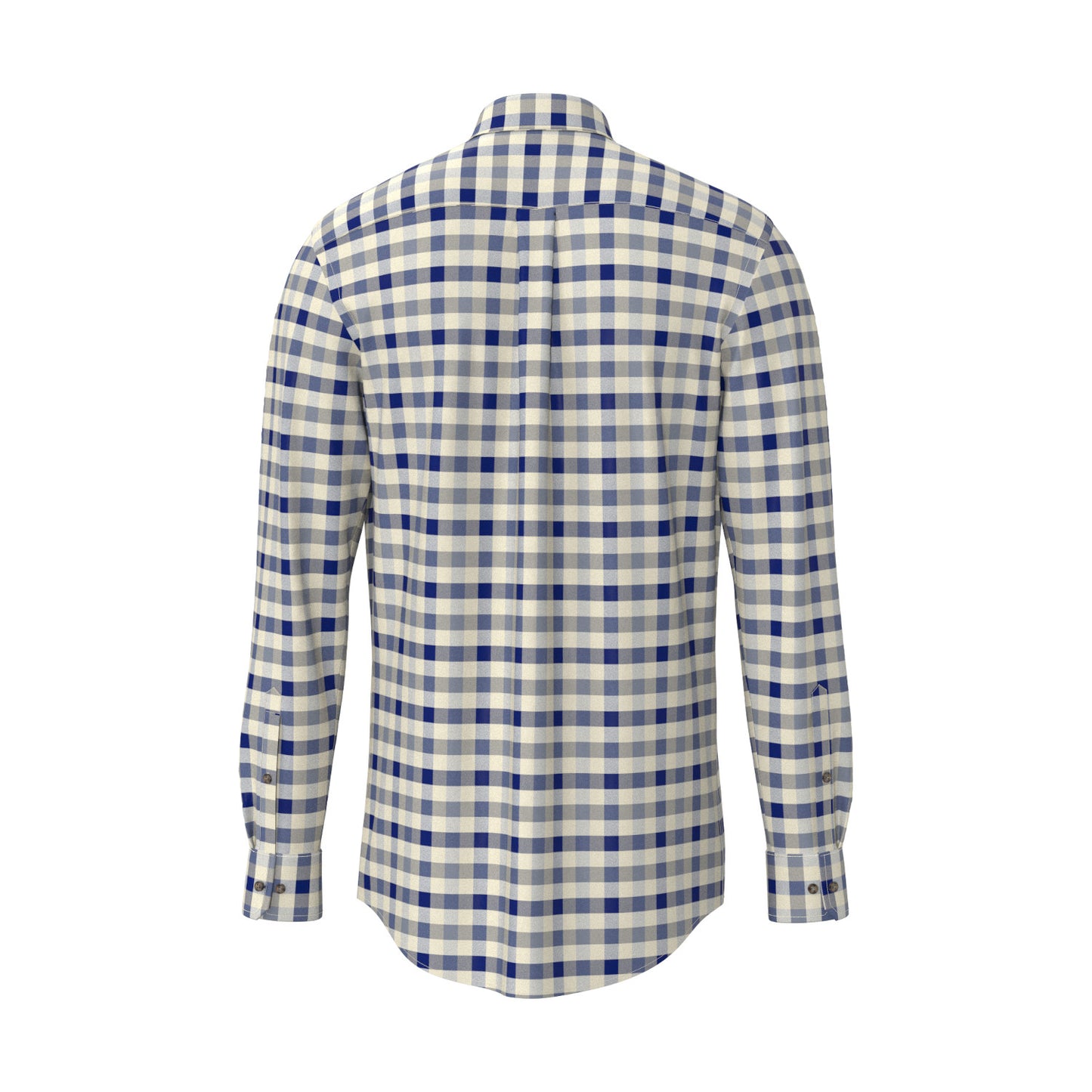 Fynch Hatton 1609 8720 660 Air Blue Heringbone Check Casual Shirt