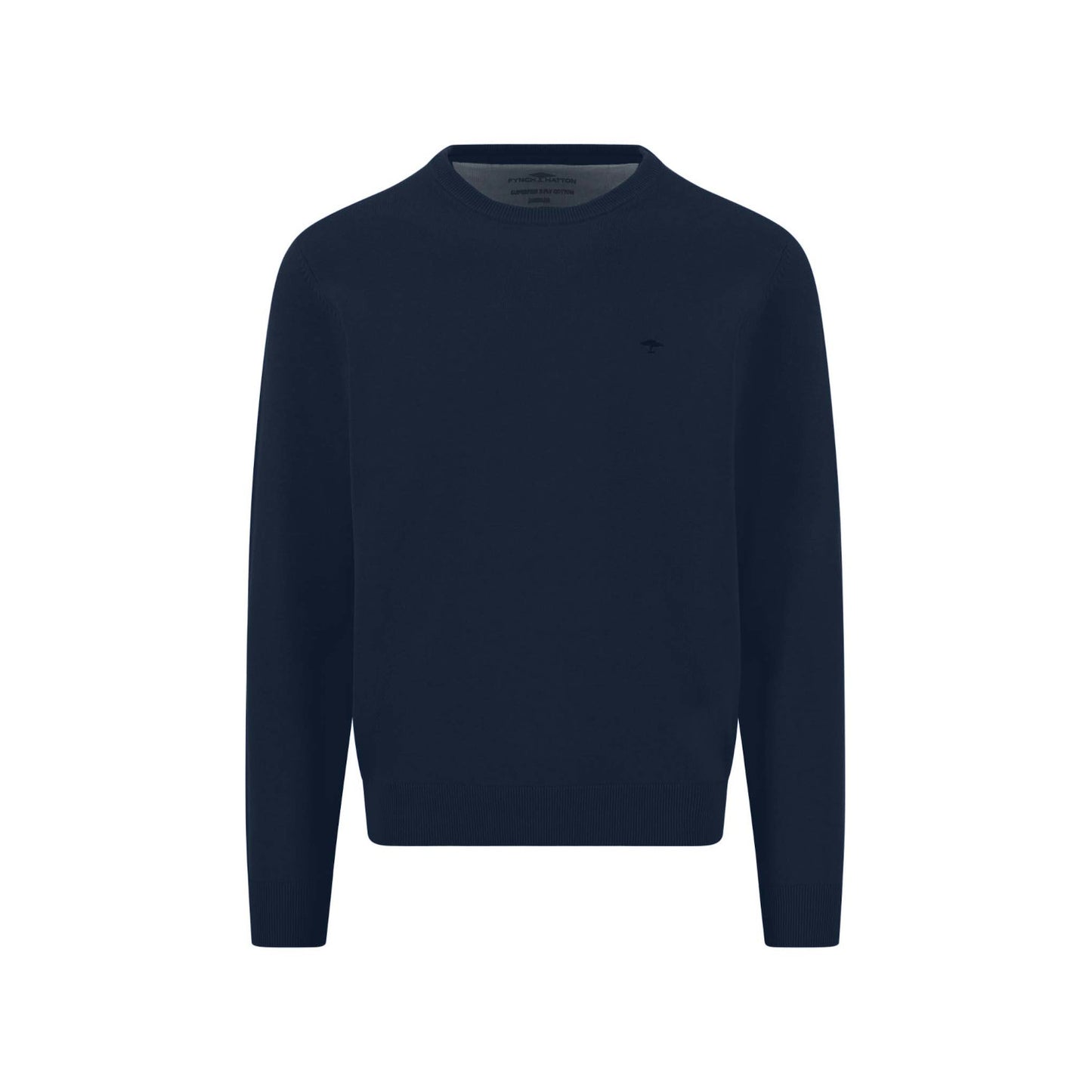 Fynch Hatton 1614 210 661 Ink Blue Crew Neck