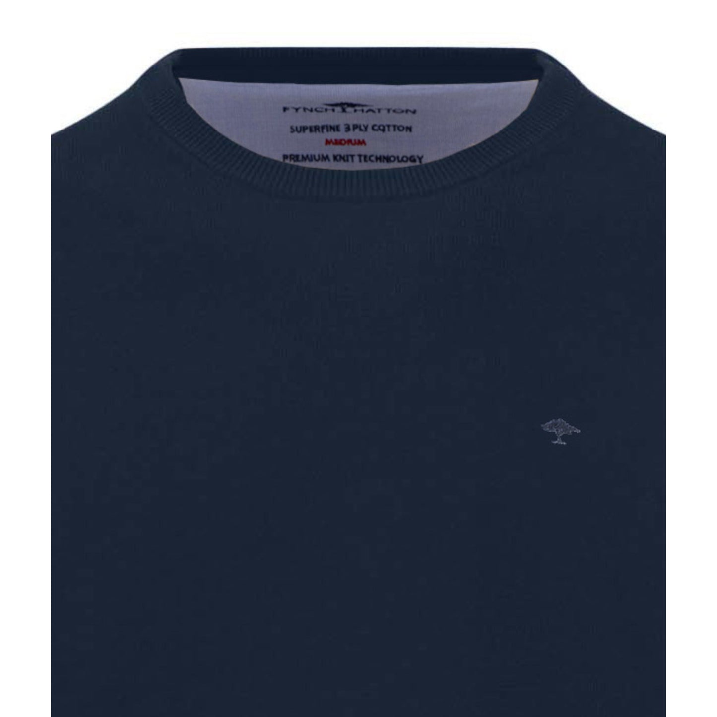 Fynch Hatton 1614 210 661 Ink Blue Crew Neck