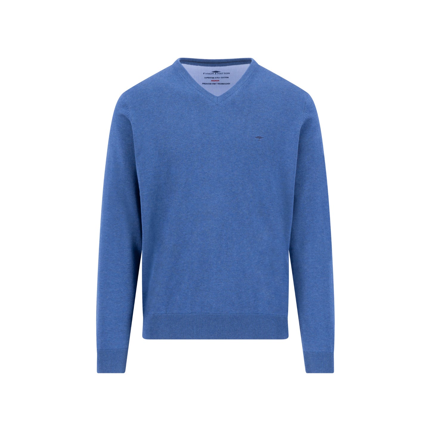 Fynch Hatton 1614 211 661 Ink Blue V-Neck