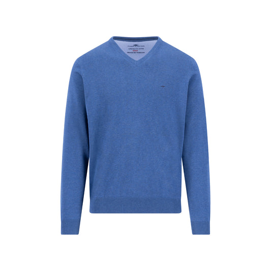 Fynch Hatton 1614 211 661 Ink Blue V-Neck