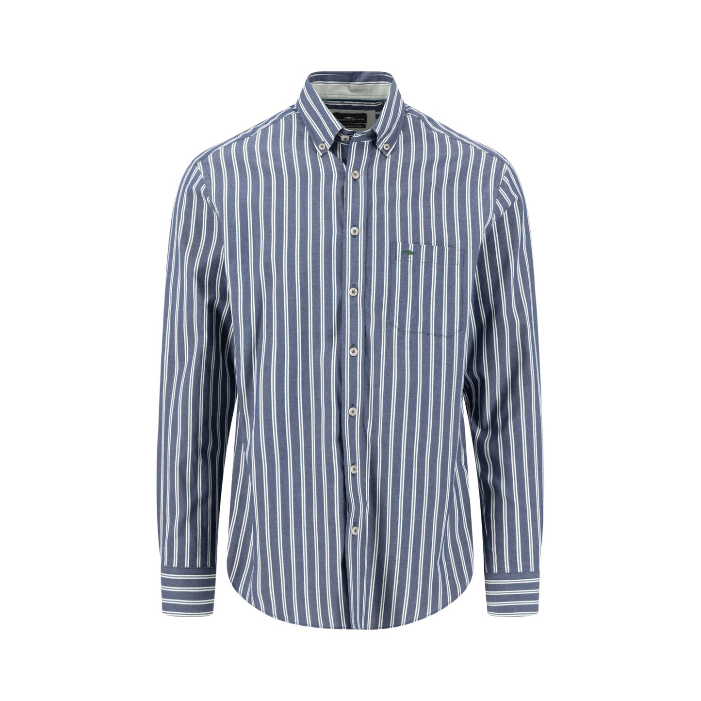 Fynch Hatton 1608 5350 673 Teal Striped Twill Casual Shirt