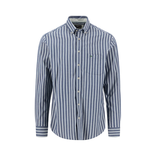 Fynch Hatton 1608 5350 673 Teal Striped Twill Casual Shirt