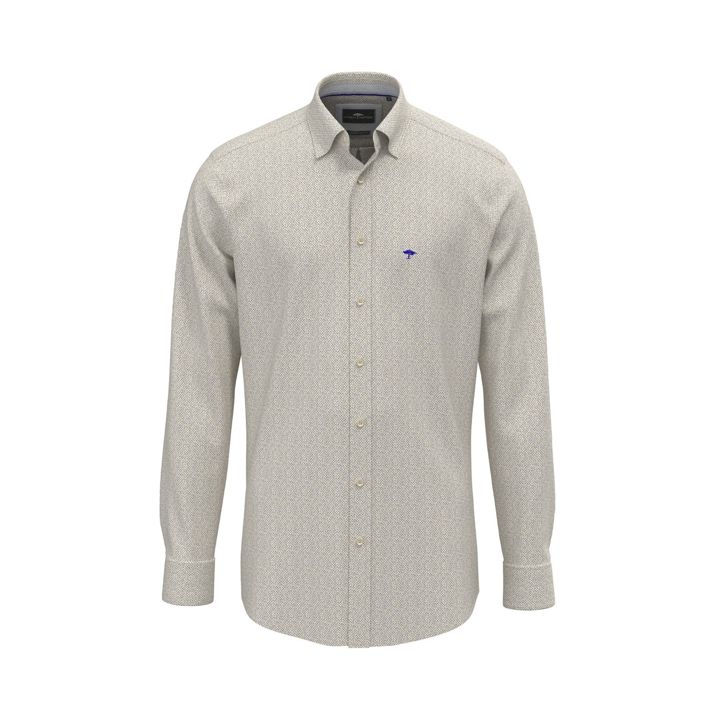 Fynch Hatton 1609 8790 674 Cobalt Minimal Print Casual Shirt