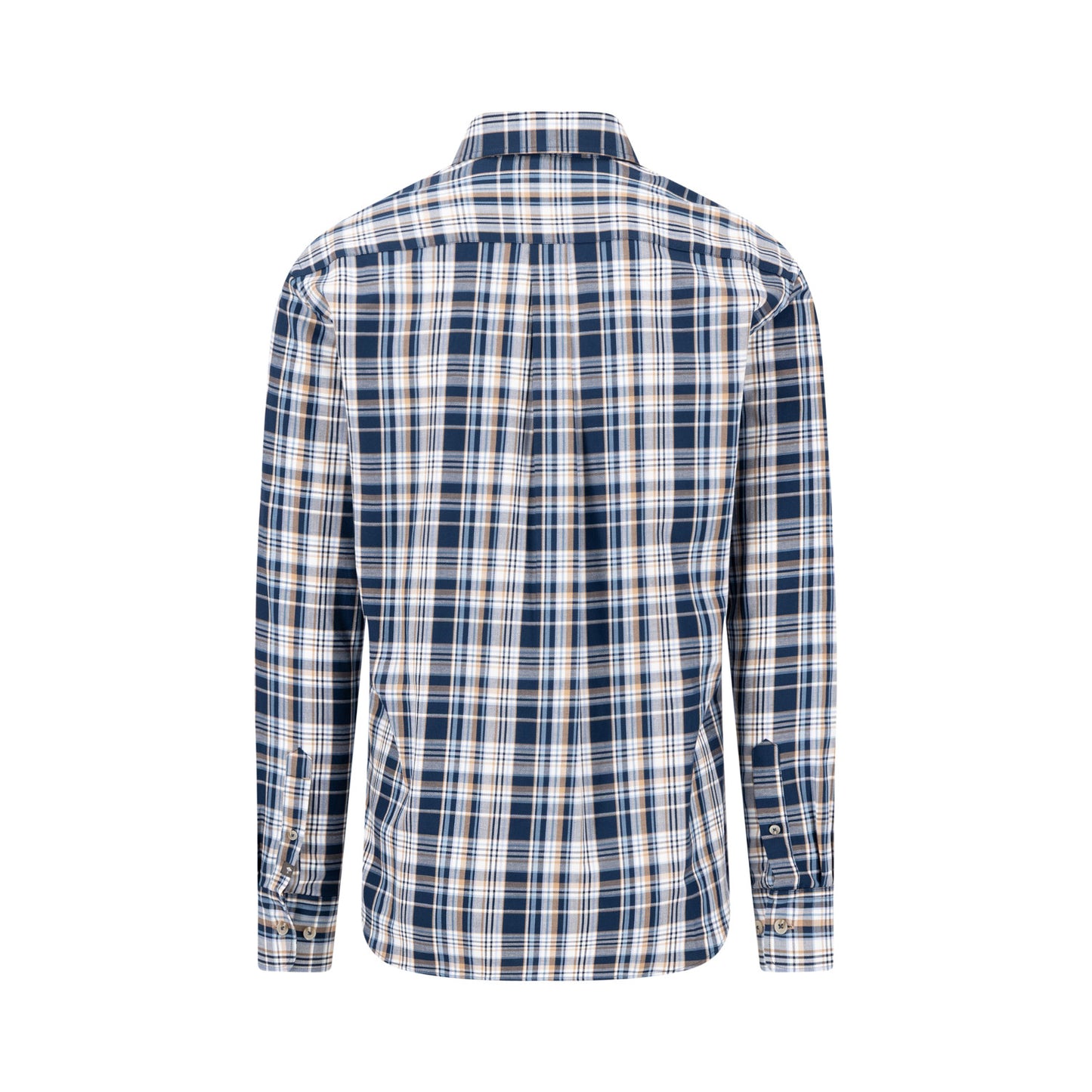 Fynch Hatton 1608 5360 685 Navy Twill Check Casual Shirt