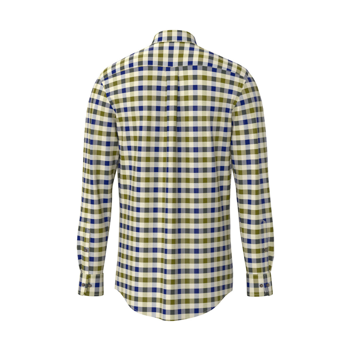 Fynch Hatton 1609 8720 748 Moss Heringbone Check Casual Shirt