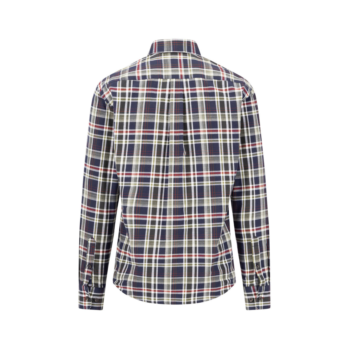 Fynch Hatton 1610 5510 748 Moss Colorful Flannel Check Casual Shirt