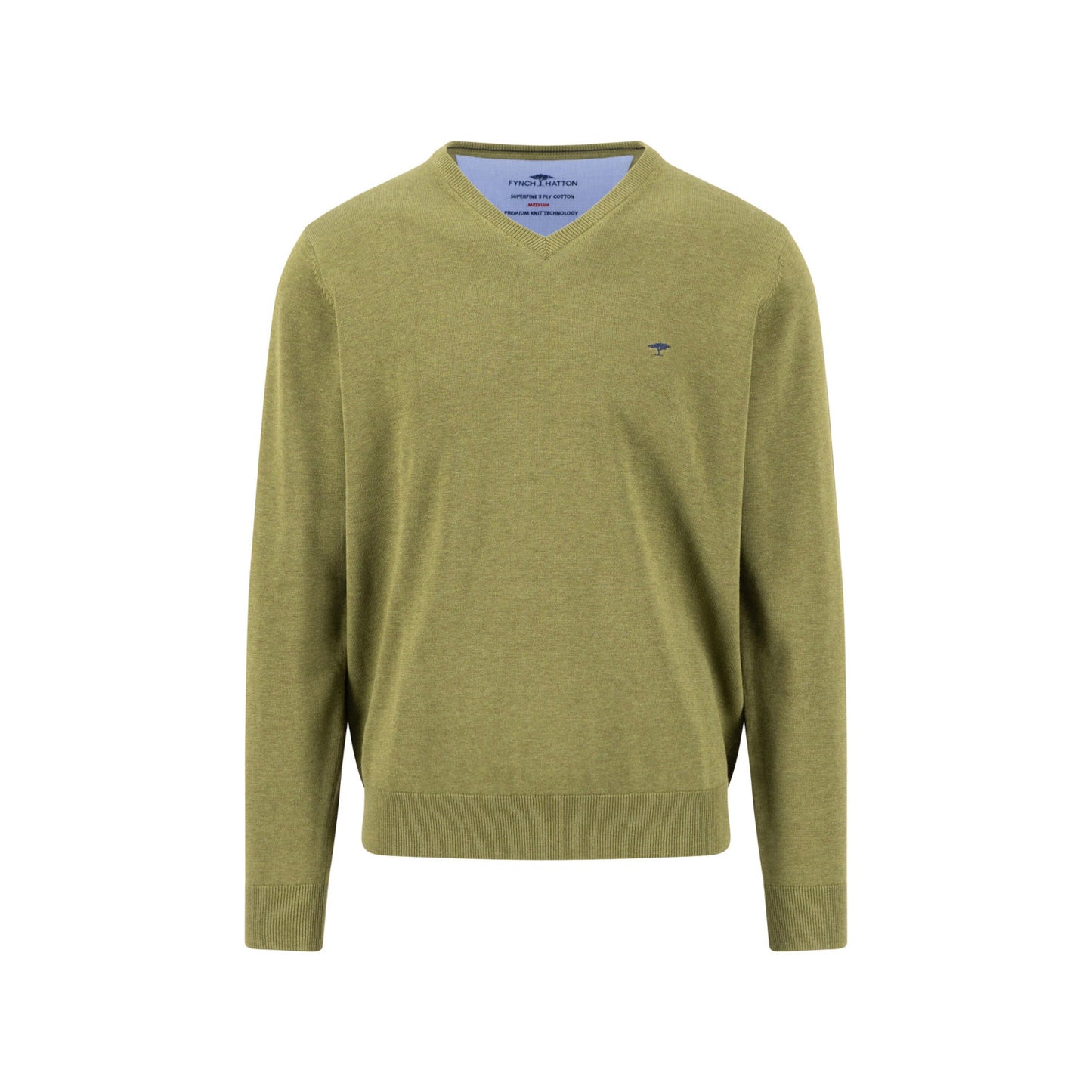 Fynch Hatton 1614 211 748 Moss V-Neck