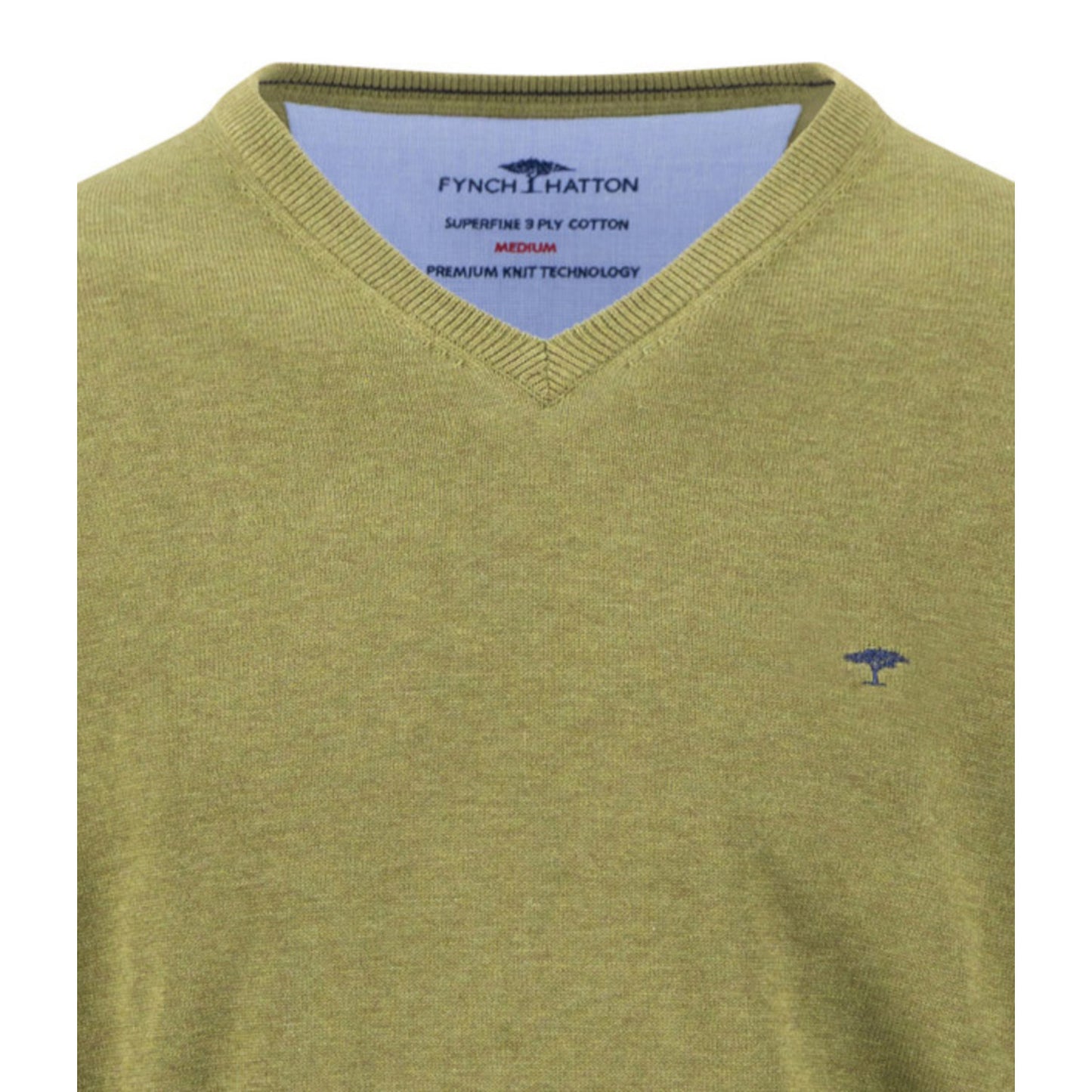 Fynch Hatton 1614 211 748 Moss V-Neck