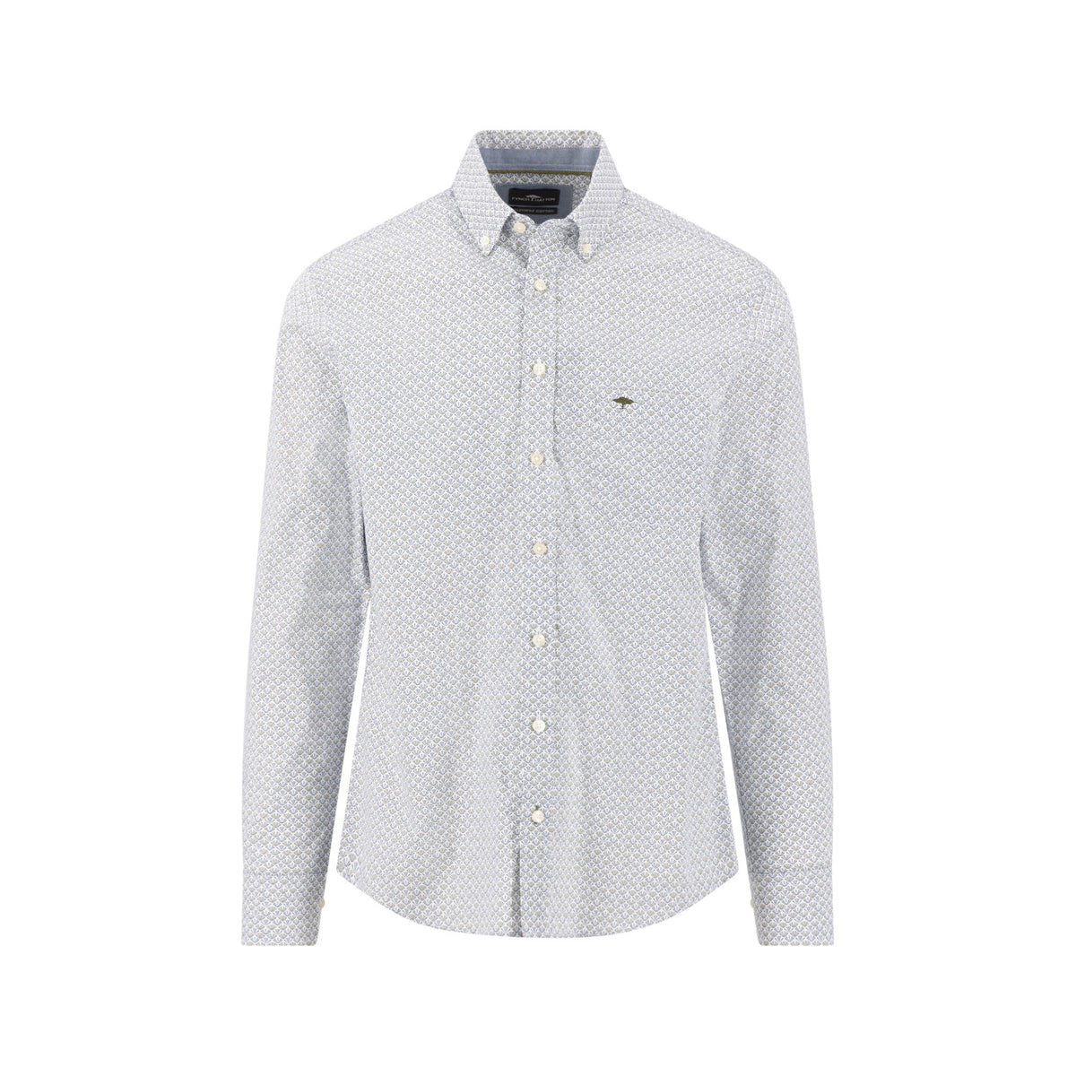 Fynch Hatton 1614 5570 748 Moss Combi Print Casual Shirt