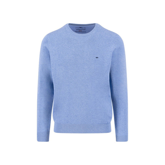 Fynch Hatton Sfpk 210 604 Crystal Blue Crew Neck
