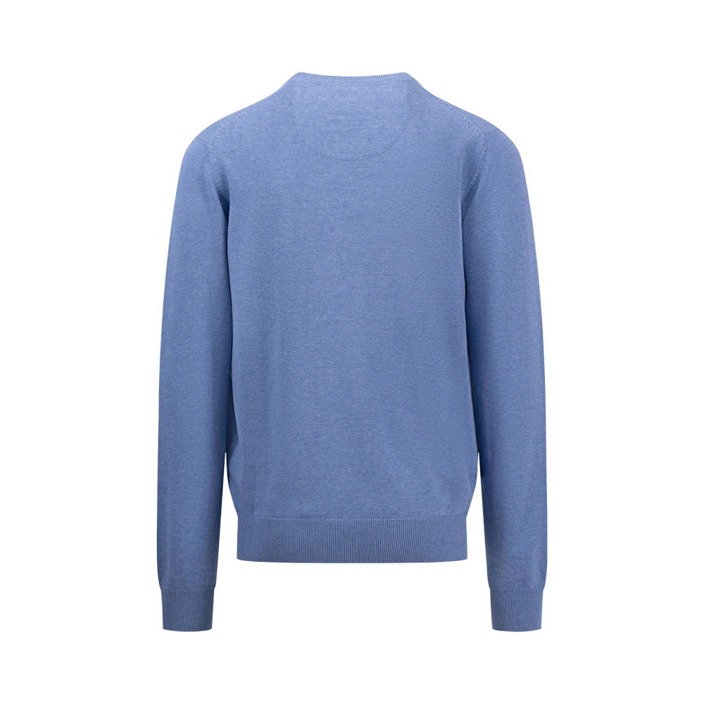 Fynch Hatton 211 604 Light Blue V-Neck Knitwear