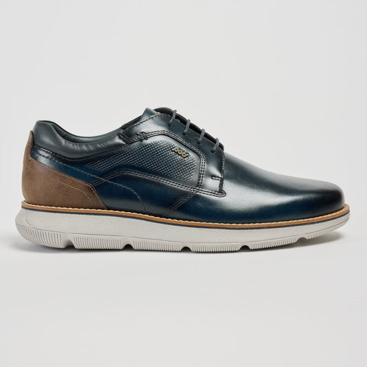 Pod Finch Navy Leather Trainers