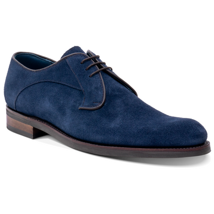 Barker Derby Navy Suede Shoes