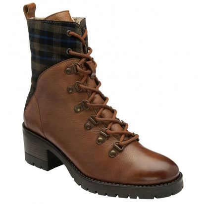 Lotus ULB336 Litchfield Tan Leather/Check Boots