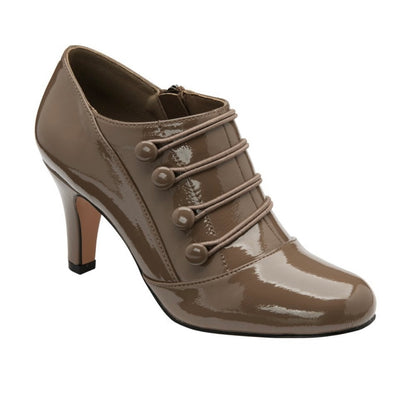 Lotus ULS418 Gem Taupe Patent Casual Shoes