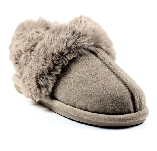 Lunar KLB039 Ember Taupe Slippers