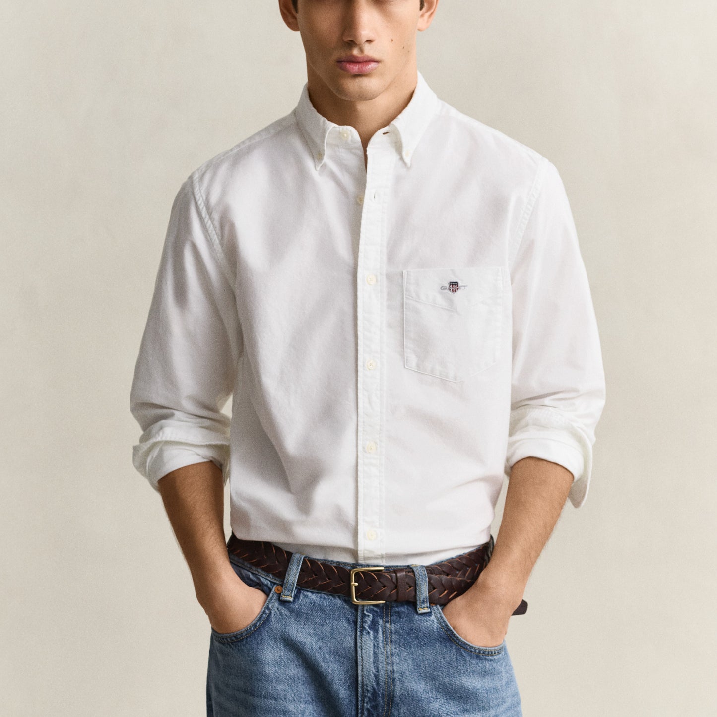 Gant 3000200 110 White Reg Classic Oxford Shirt