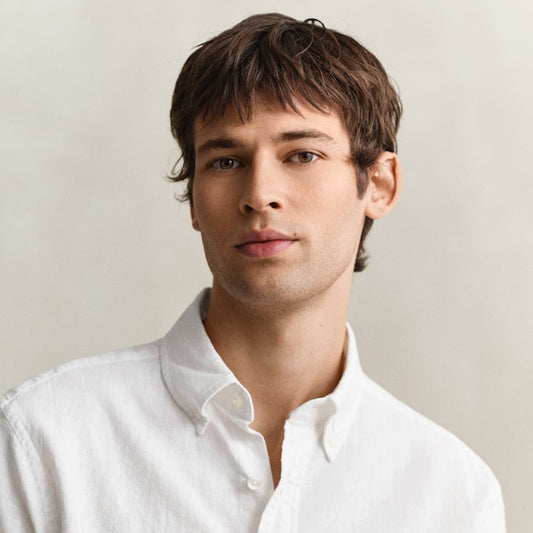 Gant 3250083 110 Reg Cotton Linen SS White Shirt