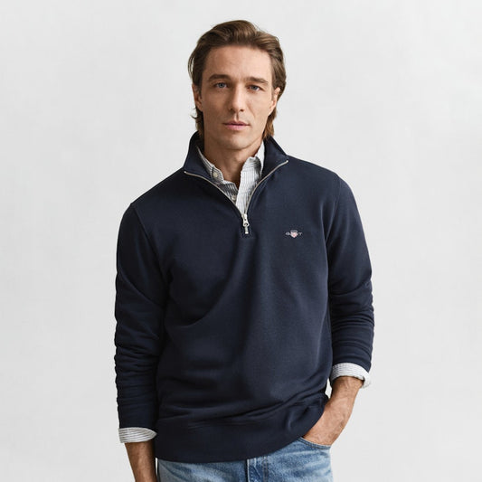 Gant 2008005 433 Evening Blue Reg Shield Half Zip Sweat