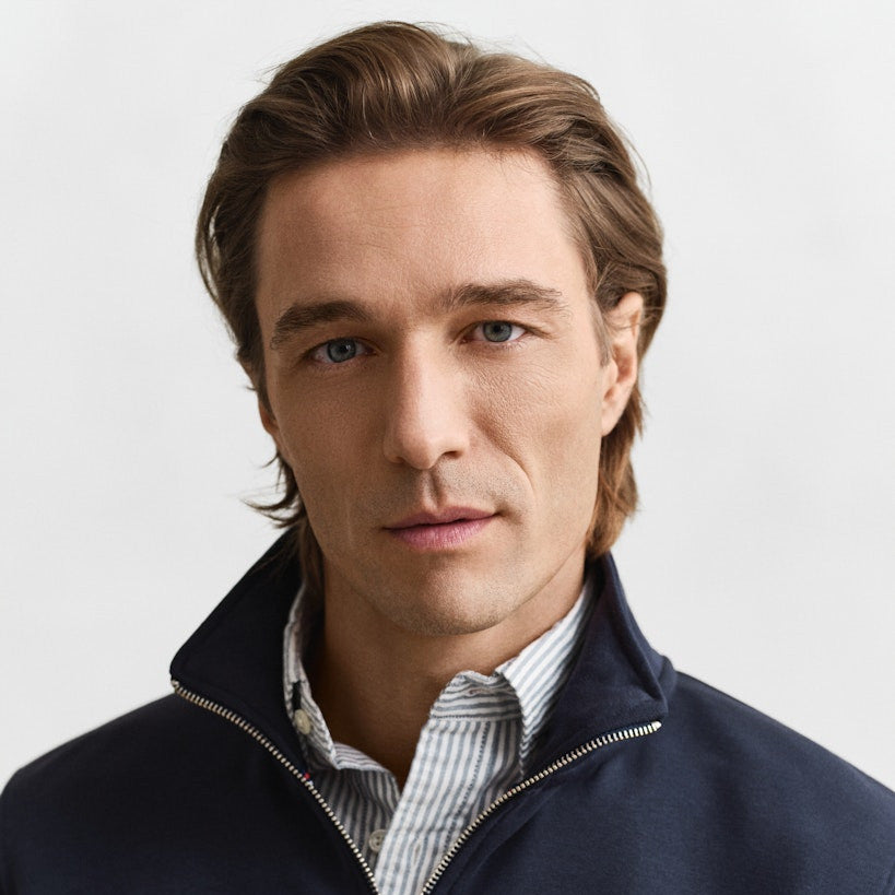 Gant 2008005 433 Evening Blue Reg Shield Half Zip Sweat