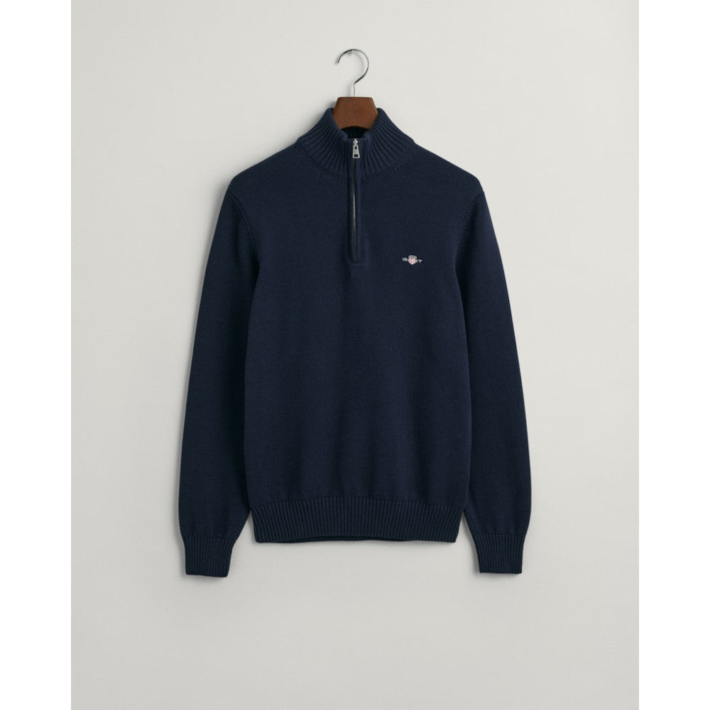 Gant 8030170 433 Evening Blue Casual Cotton Half Zip