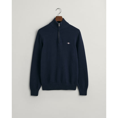 Gant 8030170 433 Evening Blue Casual Cotton Half Zip