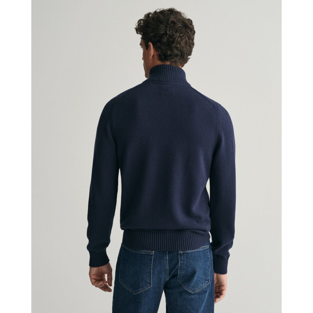 Gant 8030170 433 Evening Blue Casual Cotton Half Zip