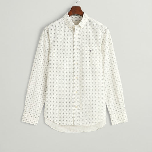 Gant 3230181 113 Eggshell Reg Micro Print Shirt