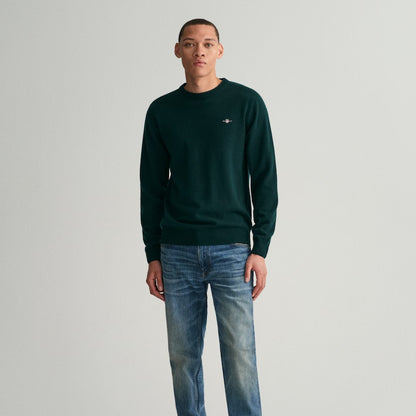 Gant 87211 374 Tartan Green Superfine Lambswool C-Neck