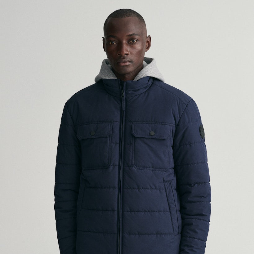 Gant 7006344 433 Evening Blue Channel Quilted Jacket