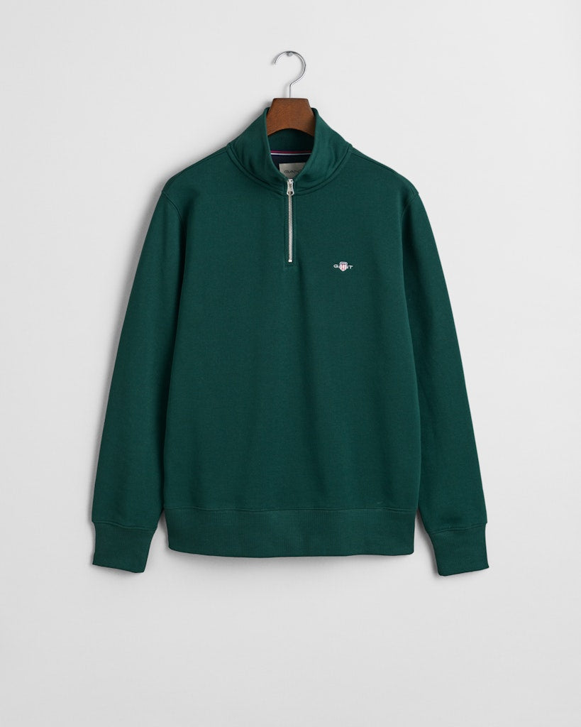 Gant 2008005 374 Tartan Green Reg Shield Half Zip Sweat