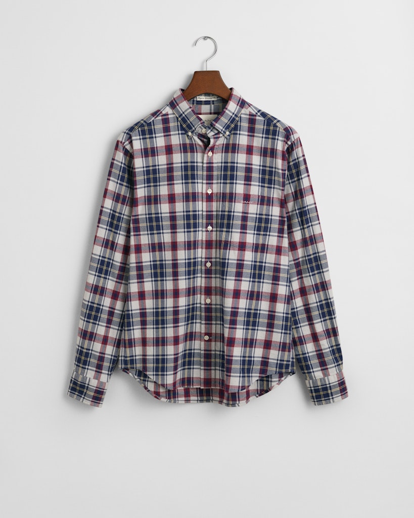 Gant 3240218 423 Persian Blue Reg Jaspe Flannel Plaid Shirt