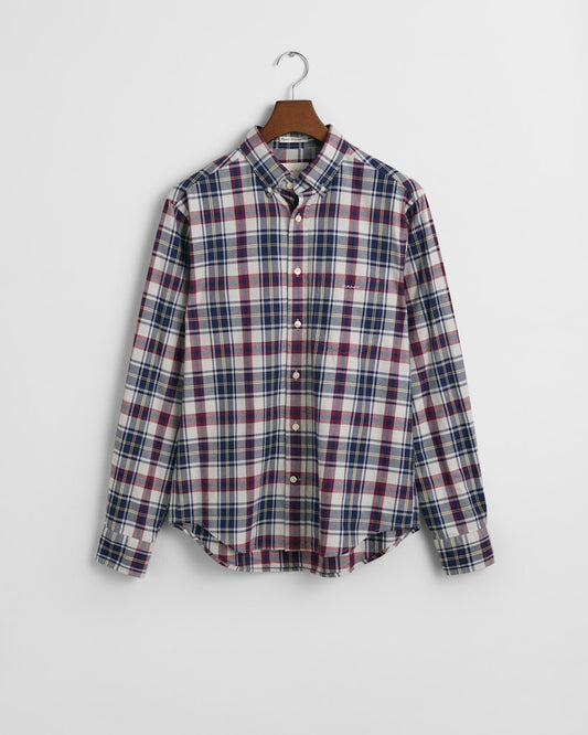 Gant 3240218 423 Persian Blue Reg Jaspe Flannel Plaid Shirt