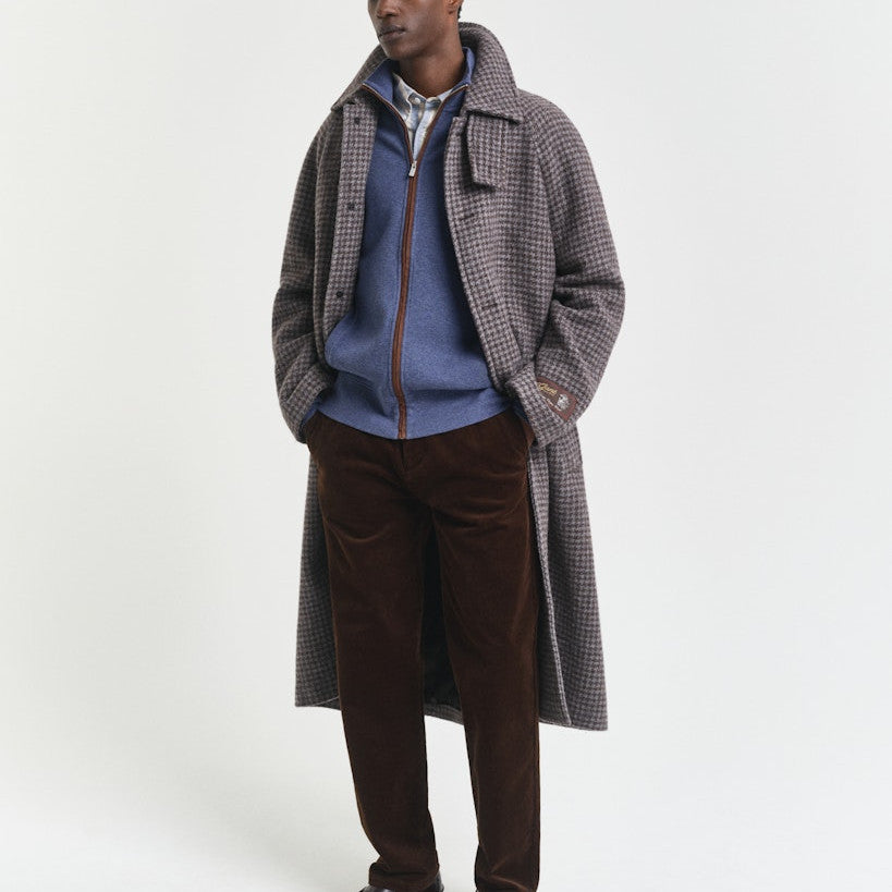 Gant 2028042 902 Melange Jeans Blue Full Zip Cardigan