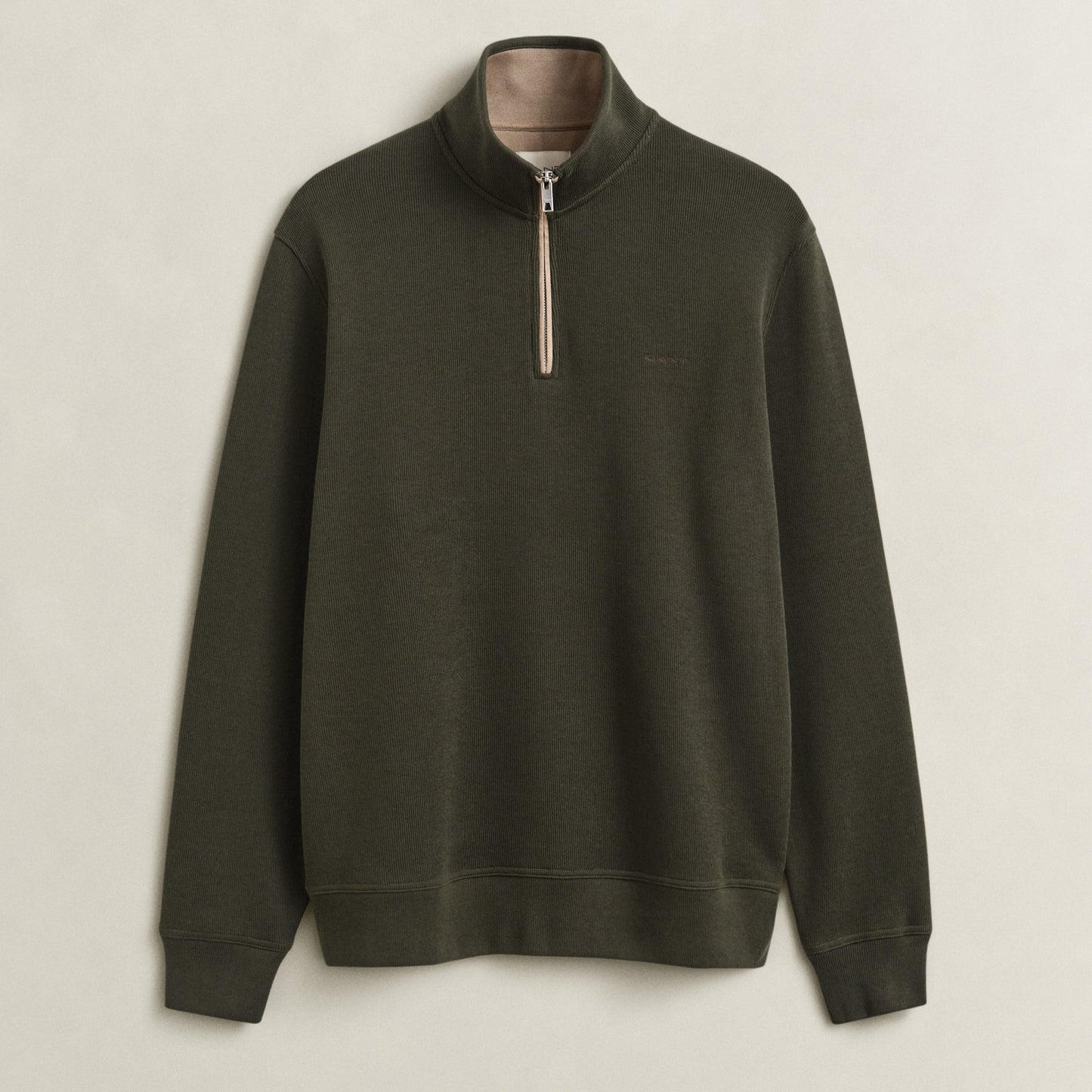 Gant 2067160 368 Dark Moss Green Sacker Rib Half Zip